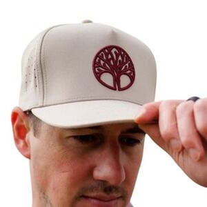 Waggle Men's Tan Smoked It OG Perforated Snapback Hat Size OSFA